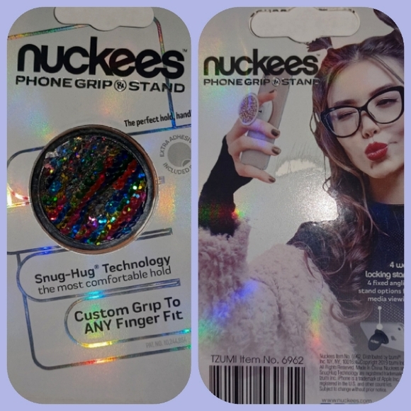 NWT Nuckees Sequin Phone Grip+Stand - Picture 1 of 3